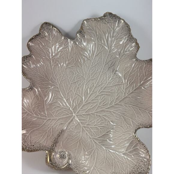 Vintage Calif. Originals Pottery Leaf Dishes 719 721 USA Speckled Gold Trim - Picture 2 of 7